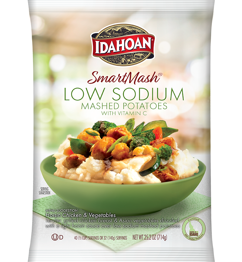 Idahoan® SMARTMASH® Low Sodium Mashed Potatoes with Vit C, 12/25.2 oz. pchs