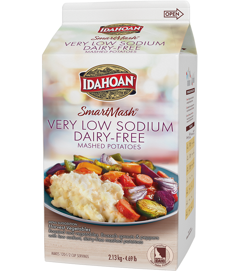 Idahoan® SMARTMASH® Very Low Sodium Dairy-Free Mashed Potatoes, 6/4.69 lb. ctns