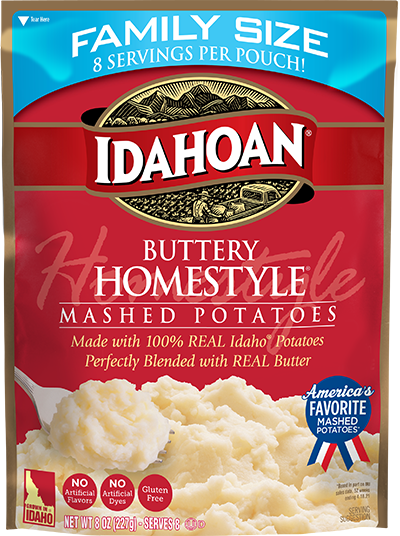 Idahoan® Buttery Homestyle Mashed Potatoes, 8/8 Oz. Pchs - Idahoan ...