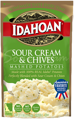 Idahoan® Sour Cream & Chives Mashed Potatoes, 12/4 oz. pchs