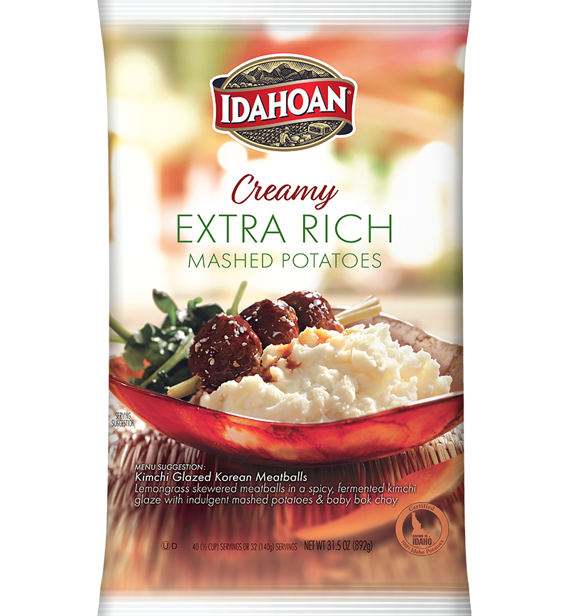 Idahoan® CREAMY Extra Rich Mashed Potatoes, 8/31.5 oz. pchs