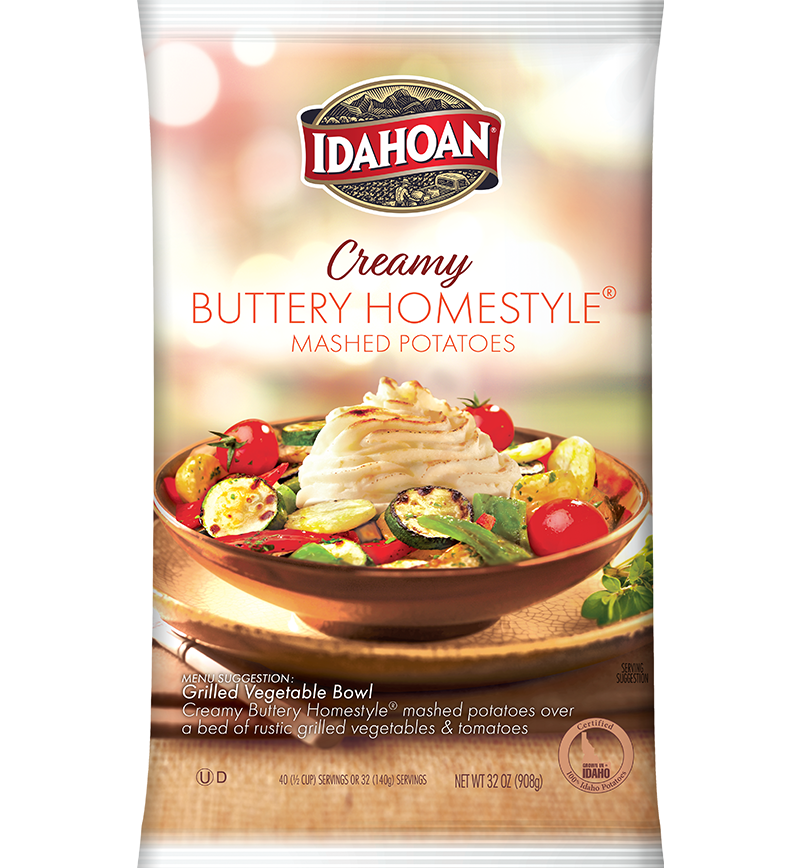 Idahoan® CREAMY Buttery Homestyle® Mashed Potatoes, 8/32 oz. pchs