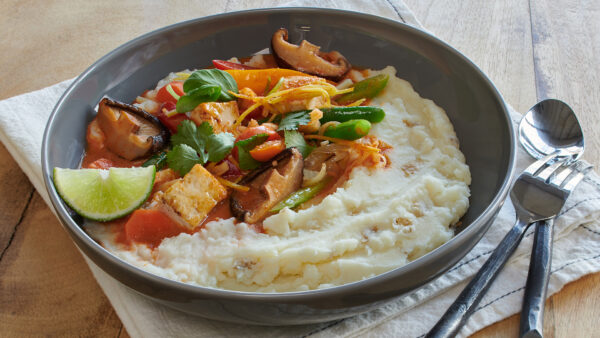Rustic Russets Mashed Potatoes & Tofu Curry Bowl
