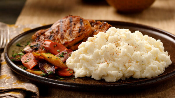 Grilled Chicken & Carrots with Buttery Homestyle® Mashed Potatoes