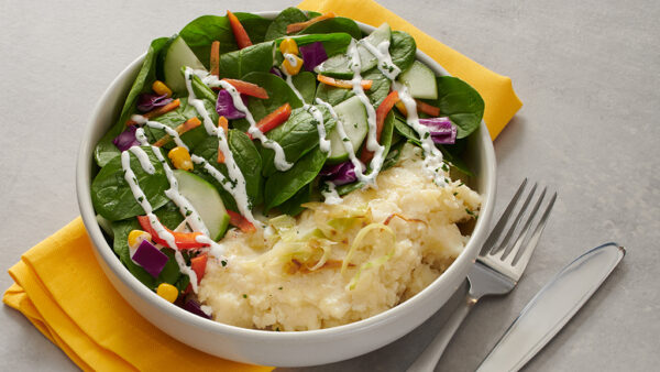 Mashed Potato & Salad Bowl
