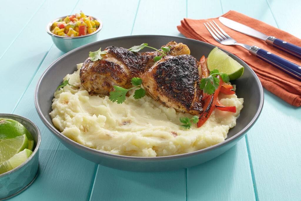 Jerk Chicken & Mashed Potato Bowl by Idahoan