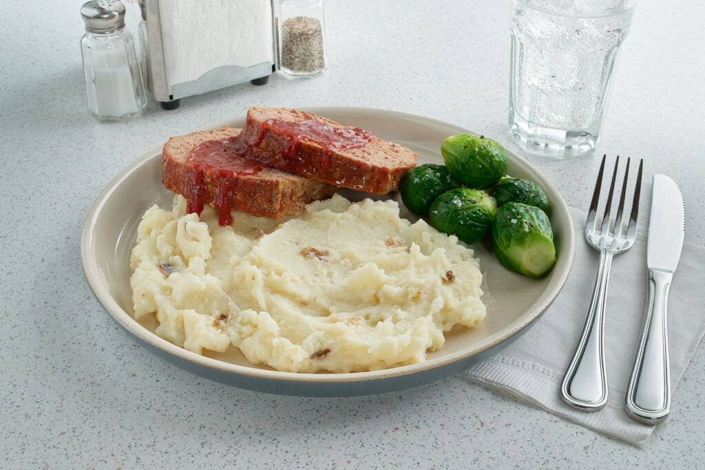 Comforting Meatloaf and Mashed Potatoes by Idahoan